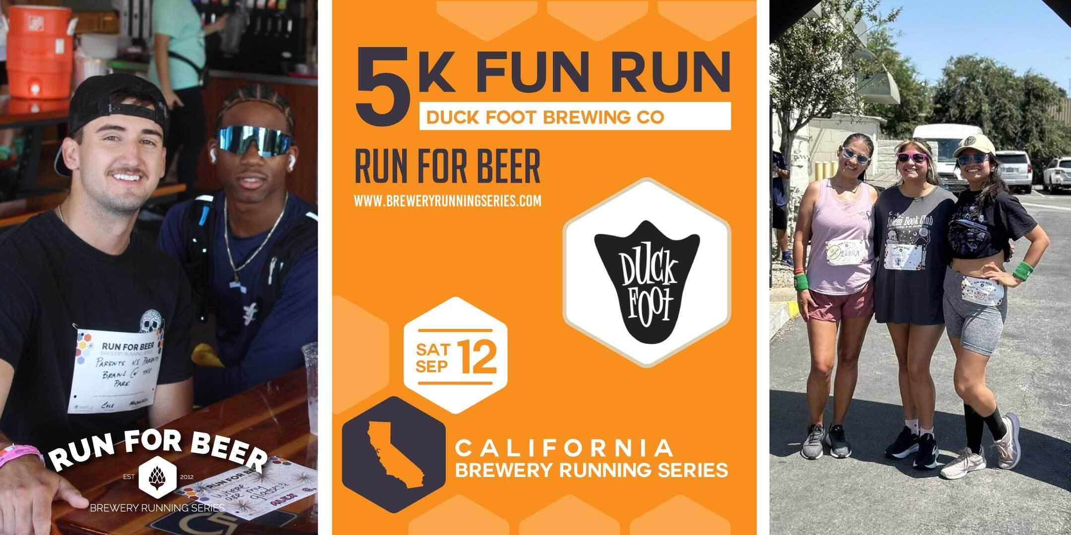 5k Fun Run x Duck Foot Brewing Co banner